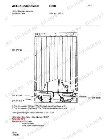 Схема №8 S4892KG с изображением Держатель двери для холодильника Aeg 8996710721839